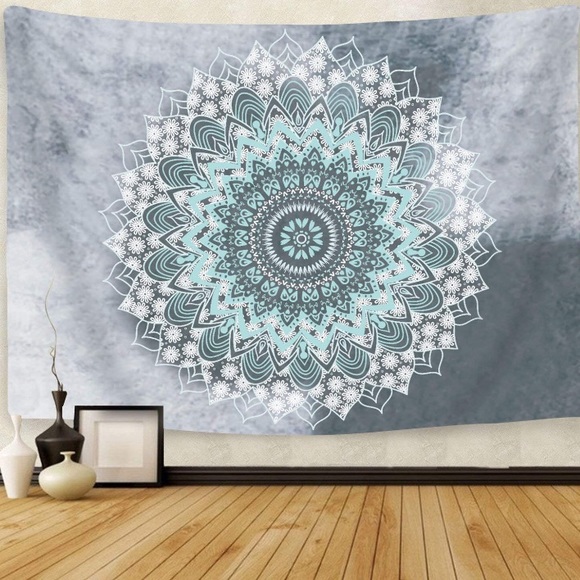 Other - Grey and Teal Mandala Tapestry